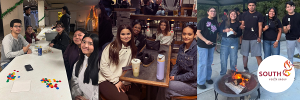 collage of photos of teen members of the South O Youth Group with the logo appearing in corner