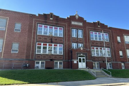 exterior wide shot of Saints Peter and Paul Catholic school